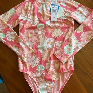 Roxy Kids Pink Floral Rashguard